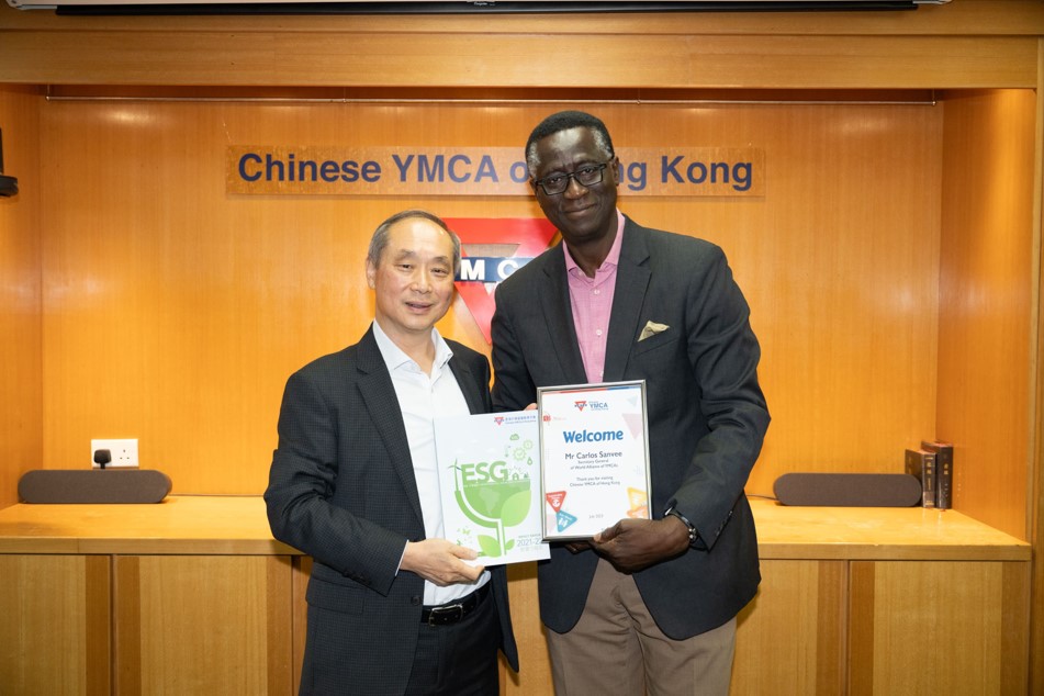 Mr. Carlos Sanvee, Secretary General of The World Alliance of YMCAs visiting the Chinese YMCA of Hong Kong